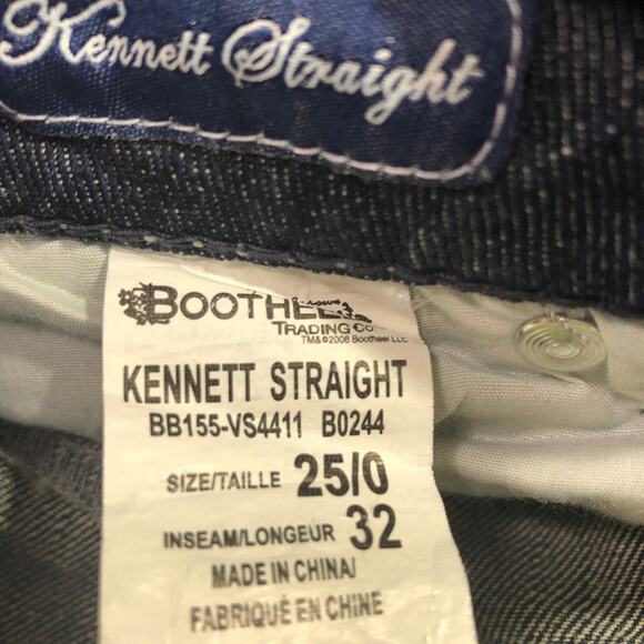 BTC Jeans Women sz 25 Bootheel Trading Co Jeans Kennett Straight inseam 32" - Picture 4 of 12